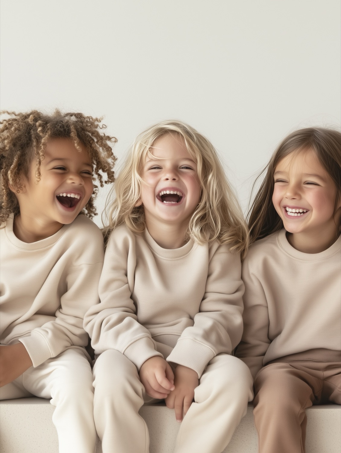 Lachende jonge kinderen